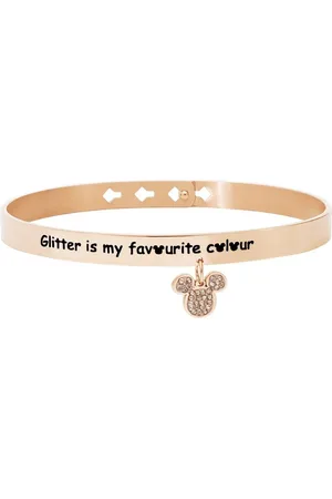 Stroili Oro Bangle Lady Message Acciaio Rosato Disney e Cristalli
