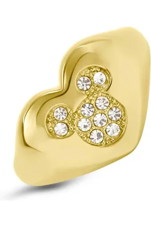 Stroili Oro Anello Chevalier Mickey Mouse & Friends Acciaio Dorato Cristallo