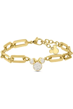 Stroili Oro Bracciale Mickey Mouse & Friends Acciaio Dorato Cristallo