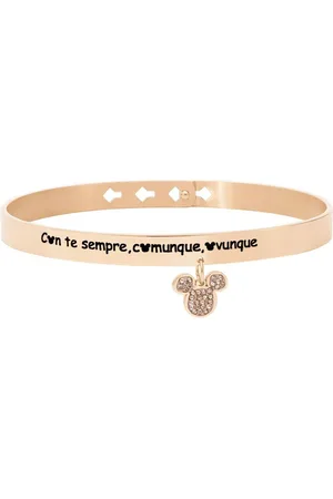 Stroili Oro Bangle Lady Message Acciaio Rosato Disney e Cristalli