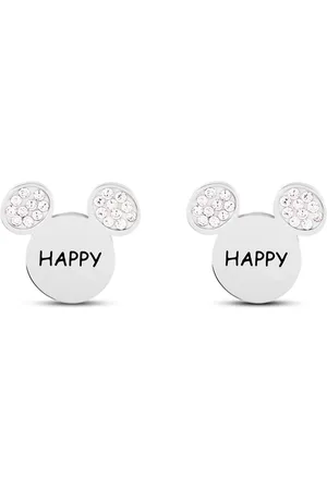 Stroili Oro Orecchini Lobo Mickey Mouse & Friends Acciaio Cristallo