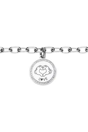 Stroili Oro Bracciale Lady Message Acciaio Disney e Cristalli
