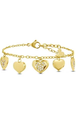 Stroili Oro Bracciale Mickey Mouse & Friends Acciaio Dorato Cristallo