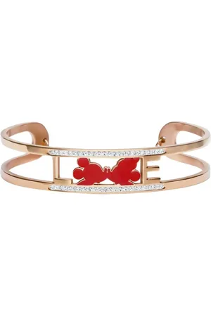 Stroili Oro Bangle Lady Message Acciaio Rosato Disney e Cristalli