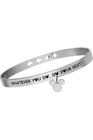 Stroili Oro Bangle Lady Message Acciaio Disney e Cristalli