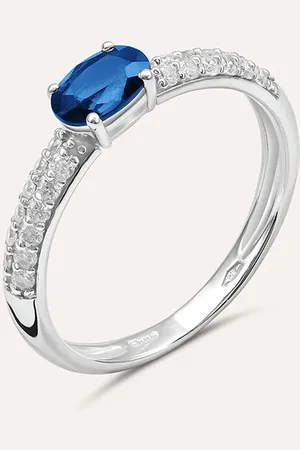 Stroili Oro Anello Solitario Charlotte Zaffiro Diamante