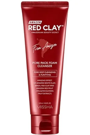 Missha Amazon Red Clay Pore Pack Foam Cleanser - 120ml
