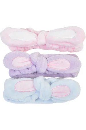 MINGXIER Coral Fleece Rabbit Ear Face Wash Headband (Random Colour) - 1pezzo