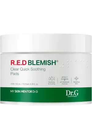 Dr.G R.E.D Blemish Clear Quick Soothing Pads - 70 pezzi