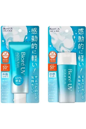 Kao Biore UV Aqua Rich Water Gel + Essence SPF50+ PA++++ 70ml + 70g Set