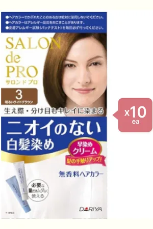 DARIYA Salon De Pro - Hair Color Cream - 1box - 3 Bright light brown (10ea) Set