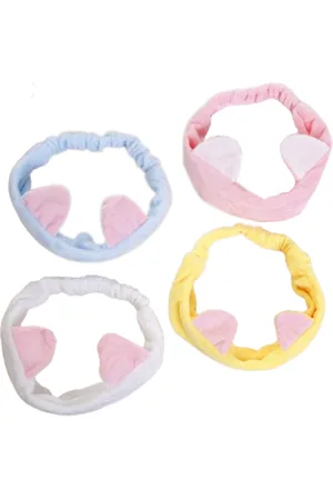 MINGXIER Cat Ears Face Wash Headband (Random Colour) - 1 pezzo