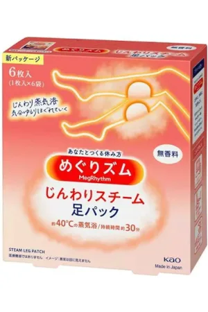 Kao MegRhythm Gradual Steam Foot Pack Unscented - 6pezzo