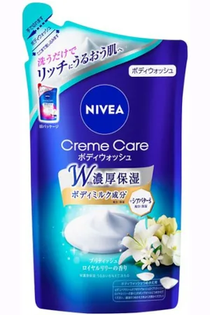 NIVEA Japan Cream Care Body Wash British Royal Lily Scent Refill - 360ml