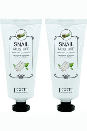 Jigott Snail Moisture Foot Cream - 100ml (2ea) Set