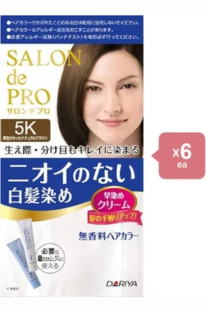 DARIYA Salon De Pro - Hair Color Cream - 1box - 5K Chestnut natural brown (6ea) Set