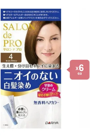 DARIYA Salon De Pro - Hair Color Cream - 4 Light Brown 6pezzi set