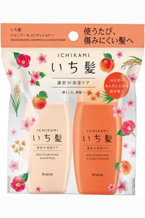 Kracie Ichikami Moisturizing Shampoo & Conditioner Mini Set - 1set(2articoli)