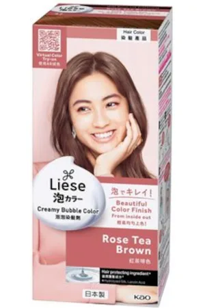 Kao Liese Creamy Bubble Color - 1 Box - Rose Tea Brown