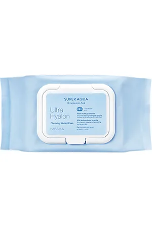 Missha Super Aqua Ultra Hyalron Cleansing Water Wipes - 1pacco (30pezzi)