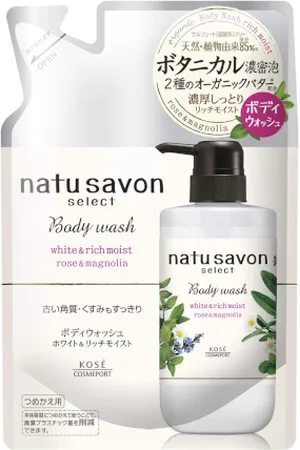Kose Softymo Natu Savon Select Body Wash Refill (White & Rich Moist) - 360ml