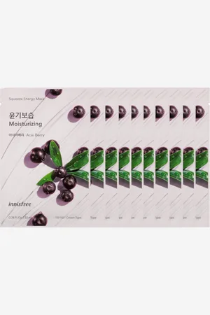Innisfree Energy Mask - Acai Berry - 10pcs Set