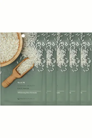 Face Republic Sleeping Beauty Face Mask - 23ml - Whitening Rice Formula (5ea) Set