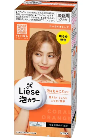 Kao Liese Creamy Bubble Hair Color - 1 scatola - Coral Orange (Design Series)