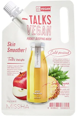 Missha [Saldi] - Talks Vegan Squeeze Pocket Sleeping Mask - Skin Smoother - 10g