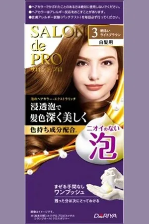 DARIYA Salon De Pro Foam Hair Color Extra Rich - 1 set - 3 Bright Light Brown