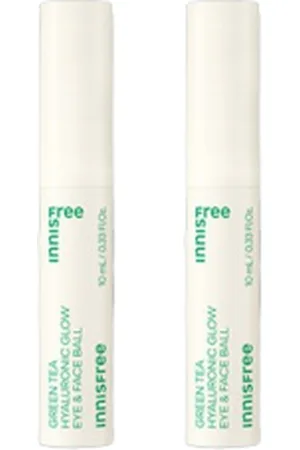 Innisfree Green Tea Hyaluronic Glow Eye & Face Ball - 10ml (2ea) Set