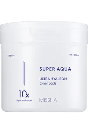 Missha Super Aqua Ultra Hyalron Toner Pads - 180g/90cuscinetti
