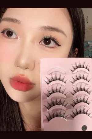 MissLady False Eyelashes B - 10mm x 5 paia - Barbie Black