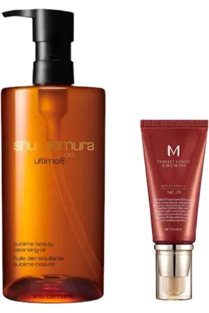 All-in-one Sets Missha X Shu Uemura M Perfect Cover BB Cream #21 Light Beige X Shu Uemura - Ultime8 Sublime Beauty Cleansing Oil 450ml