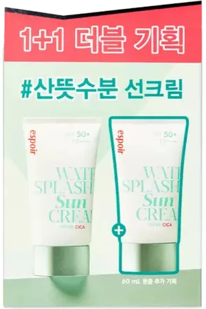 Espoir Water Splash Sun Cream Freash Cica SPF50+ PA++++ Double Set - 60ml*2ea