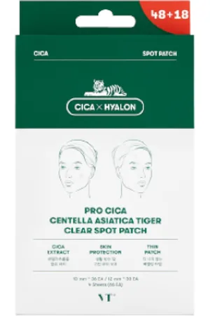 VT Pro Cica Centella Asiatica Tiger Clear Spot Patch - 4fogli/10mm*36cad.+12mm*30cad. (66cad.)