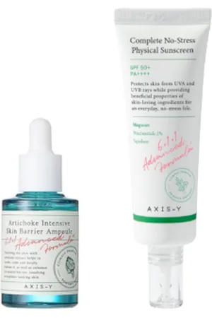 AXIS-Y [DEAL] - Complete No Stress Physical Sunscreen SPF50+ PA++++ - 50ml (1ea) + Artichoke Intensive Skin Barrier Ampoule -...