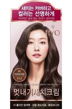 Ryo Hair Bright Color Hair Dye Cream - 1set - 6C Chocolate Brown