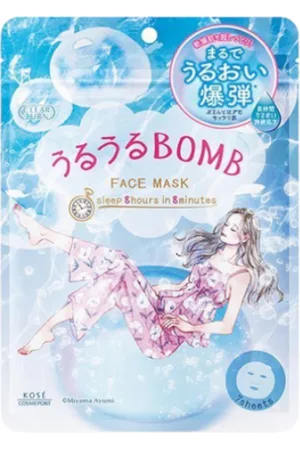 Kose Clear Turn Uruuru Bomb Face Mask - 7pezzi