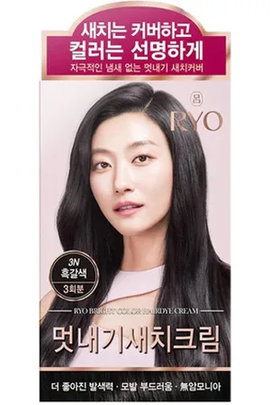 Ryo Hair Bright Color Hair Dye Cream - 1set - 3N Dark Brown