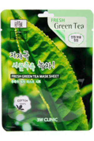 3W Clinic Fresh Green Tea Mask Sheet - 1pezzo