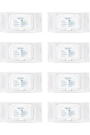 Missha Super Aqua Ultra Hyalron Cleansing Oil Wipes (Jumbo Size) - 1pack (70pcs) (8ea) Set