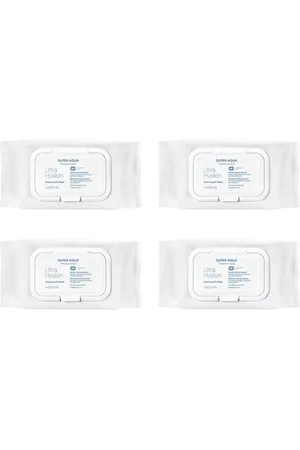 Missha Super Aqua Ultra Hyalron Cleansing Oil Wipes (Jumbo Size) - 1pack (70pcs) (4ea) Set