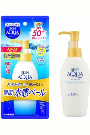 Rohto Mentholatum Skin Aqua Sunscreen Super Moisture Gel Pump SPF50+ PA++++ - 140g - White