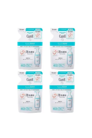 Kao Curel Intensive Moisture Care Foaming Wash - Refill 130ml 4pcs Set