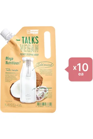 Missha Talks Vegan Squeeze Pocket Sleeping Mask - Mega Nutritious - 10g (10ea) Set