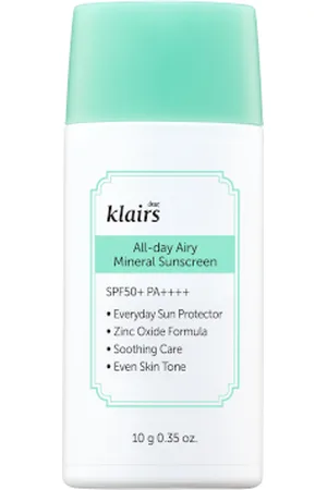 Dear, Klairs [SALDI] - All-day Airy Mineral Sunscreen SPF50+ PA++++ - 10g