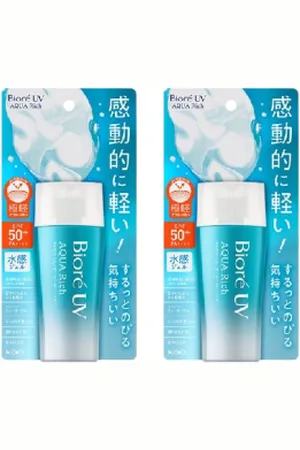 Kao Biore UV Aqua Rich Watery Gel SPF50+ PA++++ - 70ml 2pcs Set