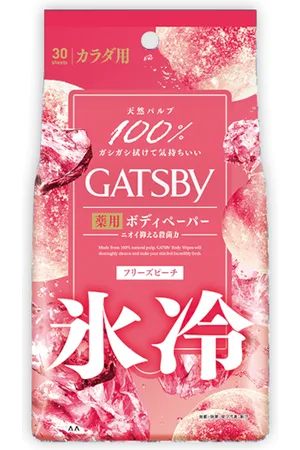 Mandom Gatsby Powder Deodorant Body Wipes - 30 fogli - Freeze Peach