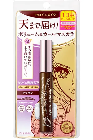 ISEHAN Kiss Me Heroine Make Volume & Curl Mascara Super Waterproof (New Version) - 6g - 02 Brown